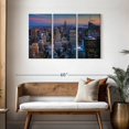 thumbnail image 3 of Elephant Stock Nyc Manhattan Twilight Wall Art - Horizontal Multi Panel Canvas - Living Room Wall Decor - Places Multi Panel - Blue And Pink Decor - 45" x 28", 3 of 8