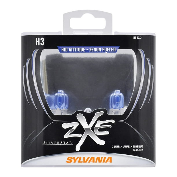 Bombillas halógenas Sylvania H3 SilverStar ZXe para vehículos, paquete de 2