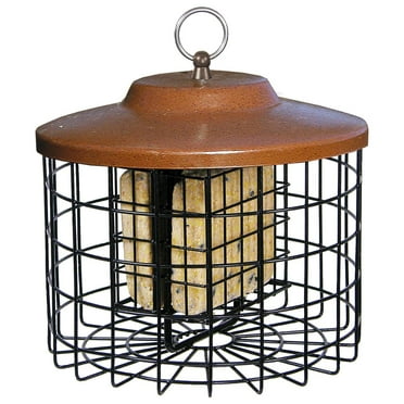 Squirrel-X Squirrel Proof Double Suet Feeder, Cage Bird Feeder, 2 Suet Cake Capacity