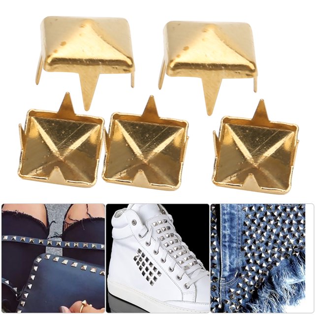 Rivets Spikepipe Studdiy Rivets en Cuir Rivet Carré Rivets en Pointe Carrée 400 Ensembles 4MM-7MM Dy Rivets en Cuir Rivets en Pointe Carrée Clous Sacs Chaussures Ceinture Accessoires