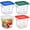 Multicolor, variant on 4 Pcs 4qt Food Storage Container with Lids Bulk Clear Commercial Food Storage Bins with Scale Handle Space Saving Restaurant Tubs for Kitchen Prep Proof Dough Marinating Meat(White, Blue)