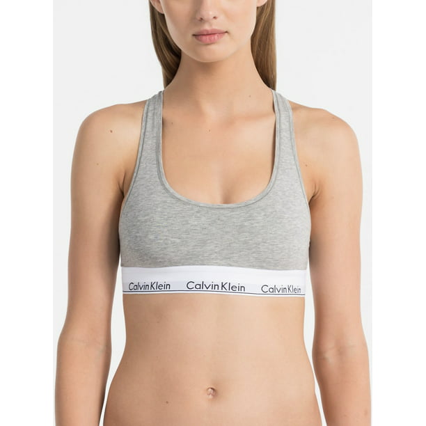 Calvin Klein Women's Modern Cotton Bralette, Grey Heather, Medium -  Walmart.com