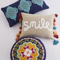 thumbnail image 2 of Levtex Home - Amelie - Decorative Pillow (12 x 24in.) - Embroidered Medallions - Navy and Blue, 2 of 3