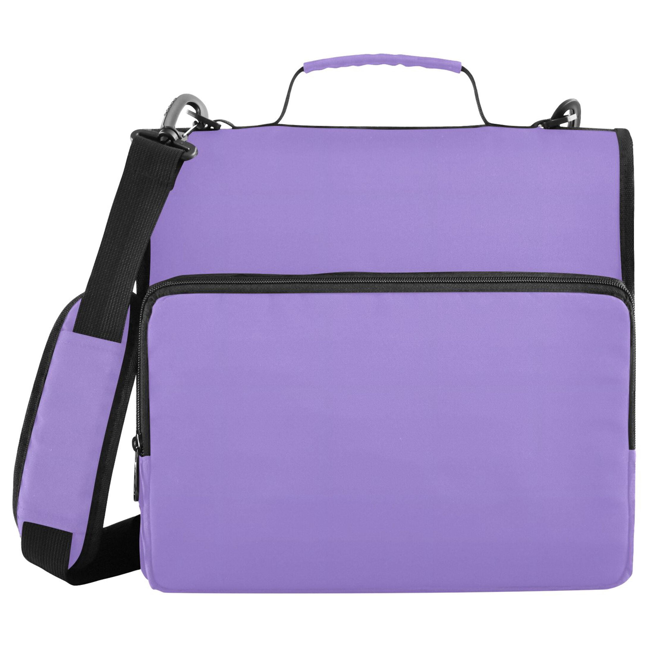 ALAZA Zipper Binder Light Purple 3 Ring Trapper Keeper File Folder Organizer Bag