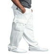 thumbnail image 4 of Man‘s Sweatpants Cargo Pants With Pocket Loose Drawstring Elastic Waist Athletic G-style Trousers Workout Joggers Gym, 4 of 6