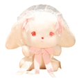 thumbnail image 4 of Figura de peluche de conejo Hugo 9,84 pulgadas Cinta de puntos rosas, 4 of 10