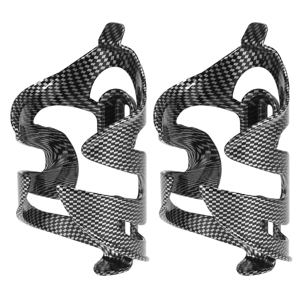 2uds Bicicleta Agua Bebida Taza Botella Soporte Carbono Fibra Patrón Unique Bargains jaulas para botellas de agua para bicicletas