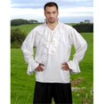 thumbnail image 1 of The Pirate Dressing C1098 Nobles Medieval Shirt- White - Small & Medium, 1 of 1