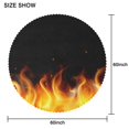 thumbnail image 2 of 60 Inch Round Lace Tablecloth Water Resistant Washable, Fire Hot Print, 2 of 5