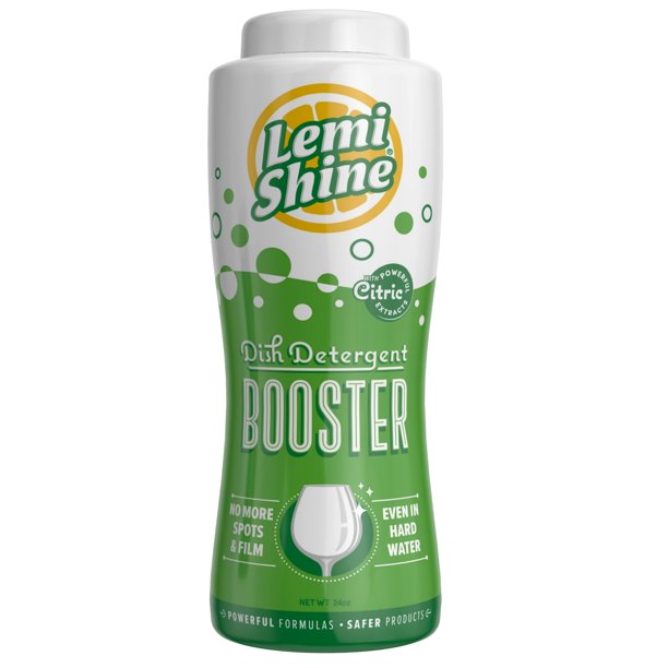 Lemi Shine Dishwasher Detergent Booster, Natural Fresh Lemon Scent