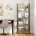 thumbnail image 2 of Costway 1 PCS 5-Tier Bookshelf, Industrial Tall Bookcase with Open Storage Shelves & Metal Frame Oak, 2 of 9