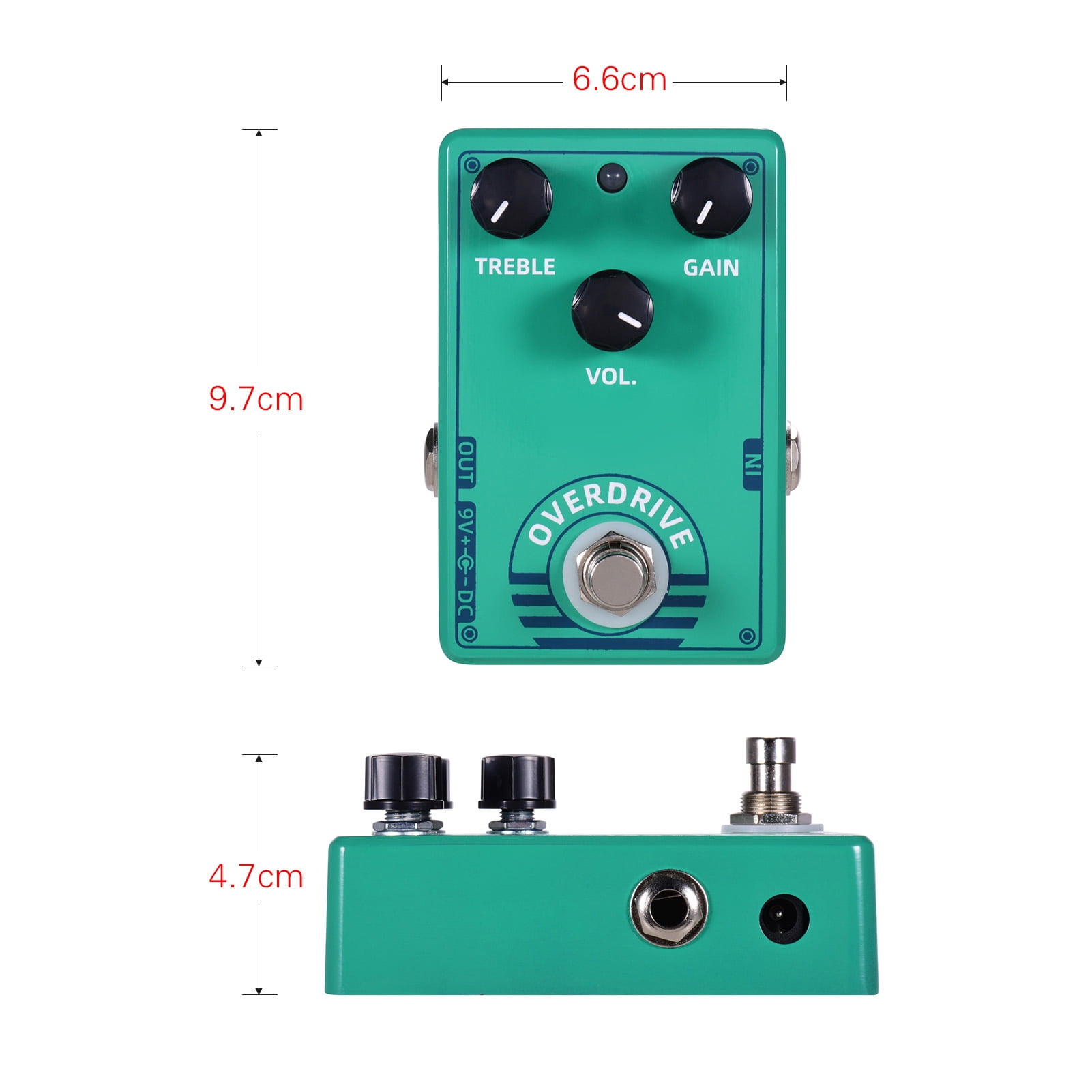 For Electric Guitar For Dolamo D-12 Overdrive Guitar Effect Pedal with Treble Gain Volume Controls True Bypass Design for Electric Guitar