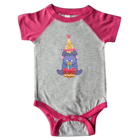 

Inktastic Hippo 2nd Birthday Gift Baby Boy or Baby Girl Bodysuit