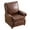 Light Brown, variant on Pushback Recliner Chair with Massage and Heat , Breathable Leather Recliner Chair with Overstuffed Backrest and Rivet Decoration for Living Room ,Light Brown