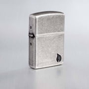 Zippo 46399 Armor Antique Silver Flame Design Pocket Lighter