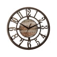 thumbnail image 4 of Reloj de pared Reloj analógico Decorativo Ligero Marrón Oscuro Silencioso Decoración de pared de 11 pulgadas para la escuela Oficina Estudio Sala de, 4 of 9
