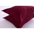 thumbnail image 3 of MarCielo 2-Piece Embroidered Pillow Shams, King Decorative Microfiber Pillow Shams Set, King Size (Dark Burgundy), 3 of 6