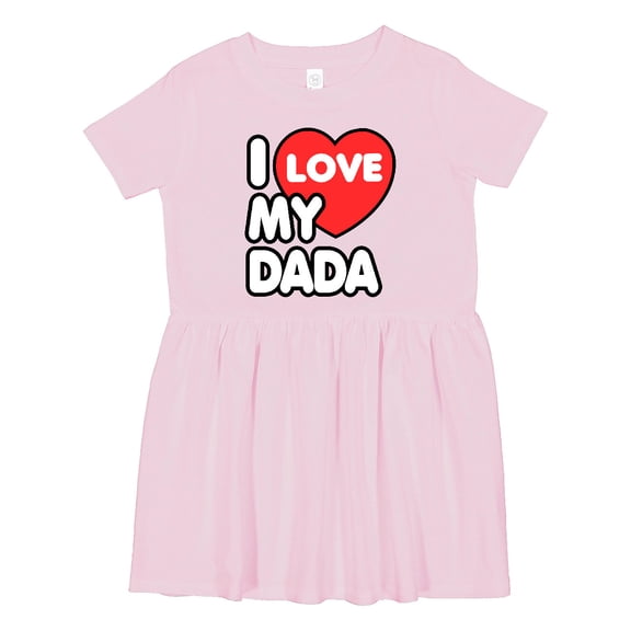 Inktastic I Love My Dada Girls Toddler Dress