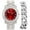 RN-Red-Silver, variant on Charles Raymond Bling-ed Out Ultimate Gold Hip Hop Royalty Mens iced-out Wristwatch w/Easy Reader Roman Numeral Bright Colored Dial - L0504 RN - GOLD