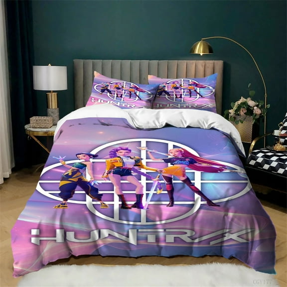 KPop Bedding Duvet Cover Sets 3pcs Soft Comfortable Quilt Cover Bedroom All Season Duvet Cover with 2 Pillow Shams