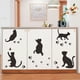 thumbnail image 3 of Un juego de pegatinas de pared extraíbles con huellas de gatos y gatos negros, decoración de pared para sala de estar, dormitorio, pasillo, nevera JAMW Sencillez, 3 of 5
