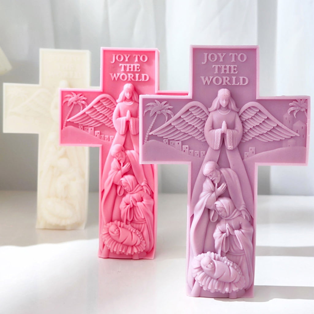 Aurgiarme Handmade Faith Religious Silicone Molds Epoxy Resin Jewelry Mold Handmade Resin Art Supplies Silicone Molds for Baking