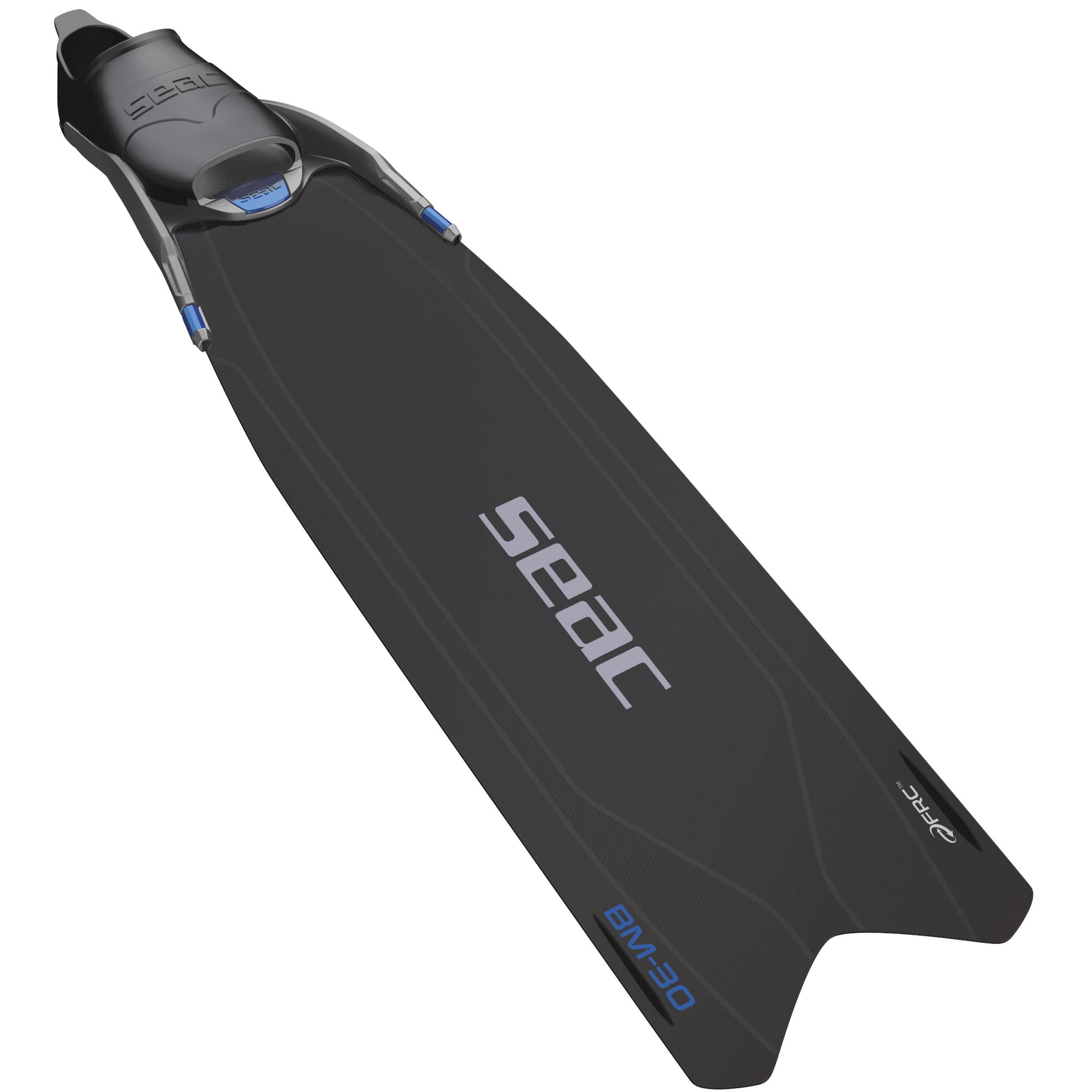 Seac  BM-30, Long fins with Interchangeable Blades for Freediving & Spearfishing (Black/Blue, 8-8.5)