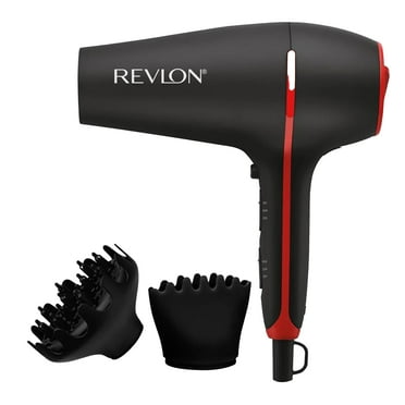 Revlon Smoothstay Coconut Oil-Infused Ceramic Hair Dryer with Diffuser, Black