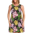 thumbnail image 1 of Disketp Colorful Roses para Vestido sin Mangas para Mujeres, Vestidos de Verano para Mujeres, Casual y Holgado para la Playa, 1 of 7