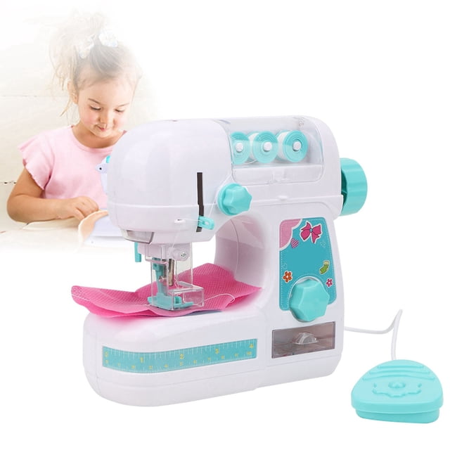Máquina de coser eléctrica de tamaño mediano, juguete educativo interesante para niñas y niños