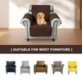 thumbnail image 5 of SHANNA 1/2/3 Seater Quilted Sofa Couch Cover Pad Water Resistant Slipcover Furniture Protector Pet Mat for Kids Dogs Pets（Brown）, 5 of 11