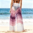 thumbnail image 6 of Gamivast Swimsuit Cover up Pants for Women High Waisted Mesh Beach Trousers Wide Leg Sheer Flowy Bottoms Summer Vacation Pool Party Swimwear, 6 of 7