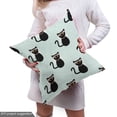 thumbnail image 5 of Ambesonne Cat Fabric by the Yard Upholstery, Funny Bride Kitten Repetition, 10 Yards, Pale Blue Charcoal Grey, 5 of 5