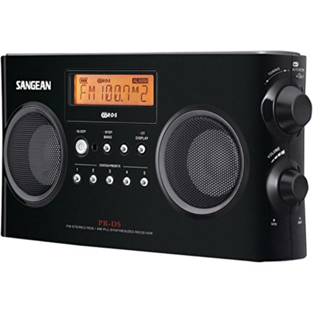 SANGEAN PRD5BK Digital Portable Stereo Receiver with AM/FM Radio