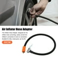 thumbnail image 2 of 50cm Car Tire Inflator Extension Hose with Metal Chuck Adapter Convert to Lock on Connection Air Pump, 2 of 6