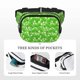 thumbnail image 5 of Fotbe Green Cucumber Cangurera Cuadrada con Estampado de Doble Capa, Bolsa de Cintura Ajustable Mini para Hombres y Mujeres, 5 of 9