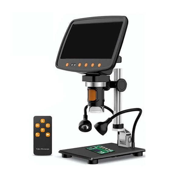 Gamvdout Lab Microscope Accessories 7'' LCD Digital Microscope 1500X 1080P Magnification HDMI USB Video Microscope Camera suitable for Soldering PCB Phone Repair Magnifier