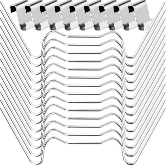 50 Set Greenhouse Stainless Steel W Clips Z Overlap Clips Accessories for Greenhouse Glass Plate Fixing
