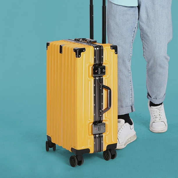 Caja de equipaje rodante con marco de aluminio, Maleta de viaje con ruedas, Bloqueo de combinación, 20/24/26/28 pulgadas