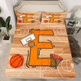 thumbnail image 2 of Homewish Initial E Letter Twin Sheet Sets for Teen, Basketball Sports Lover Twin Fitted Sheet, Cartoon Ball Player Flat Sheet, Luxury Bedroom Decor, 3-Piece, 2 of 7
