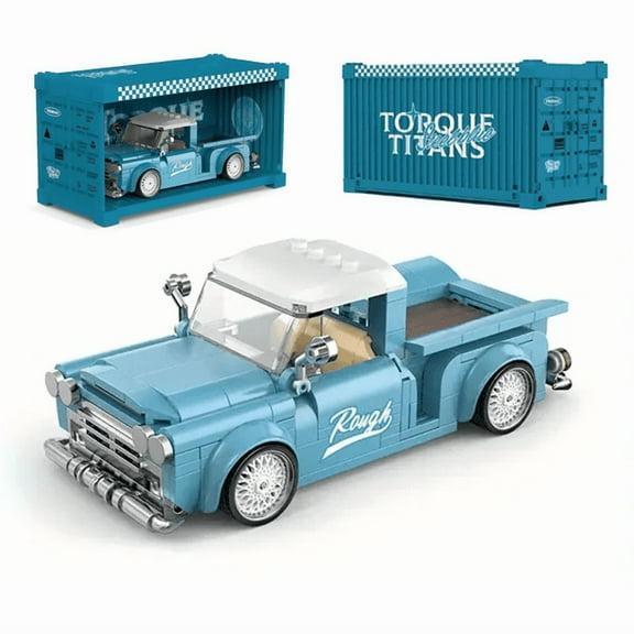 Honchoes Retro Pickup Truck Building Set Compatible with Lego Car with Display Box for Adults 297Pcs
