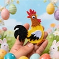 thumbnail image 4 of Felt Rooster Easter Ornament 3D Double Sided Hanging Decor Handcrafted Festival Accent Farm Style Piece, for Home Table Shelf Wall Party Easter Spring Living Room Kitchen Seasonal Display, 4 of 6