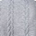 thumbnail image 5 of YLSDY Men's Cable Knit Golf Shirt, V-Neck with Open Collar, Short Sleeve Textured Casual Top Gray L, 5 of 7