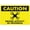 Warning Sign 2, variant on Caution Drone Activity in Progress Sign - 8"x12" Reflective Aluminum Metal Warning Signage with Symbol for Indoor Outdoor