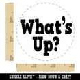 thumbnail image 2 of What's Up Fun Text Self-Inking Rubber Stamp Ink Stamper - Brown Ink - Small 3/4 Inch, 2 of 7