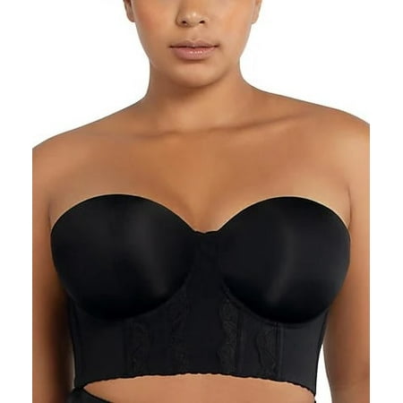 

PARFAIT Black Elissa Strapless Bustier Underwire Bra US 40H UK 40FF NWOT