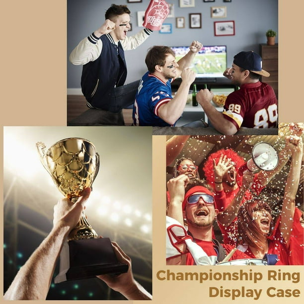 Championship Ring Display Case Single Slot 1 Ring Hole Sports Championship Ring Display Box with Clear Window Baseball Ring Holder Gift for Sports Fans Walmart