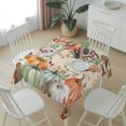 thumbnail image 6 of Orange Green Pumpkin Fall Table Cloth Waterproof Tablecloths, Thanksgiving Leaves Farmhouse Tablecloth Dining Table Cover for Kitchen Party Tabletop Outdoor, Square Tablecloth 54x54 Inch, 6 of 9