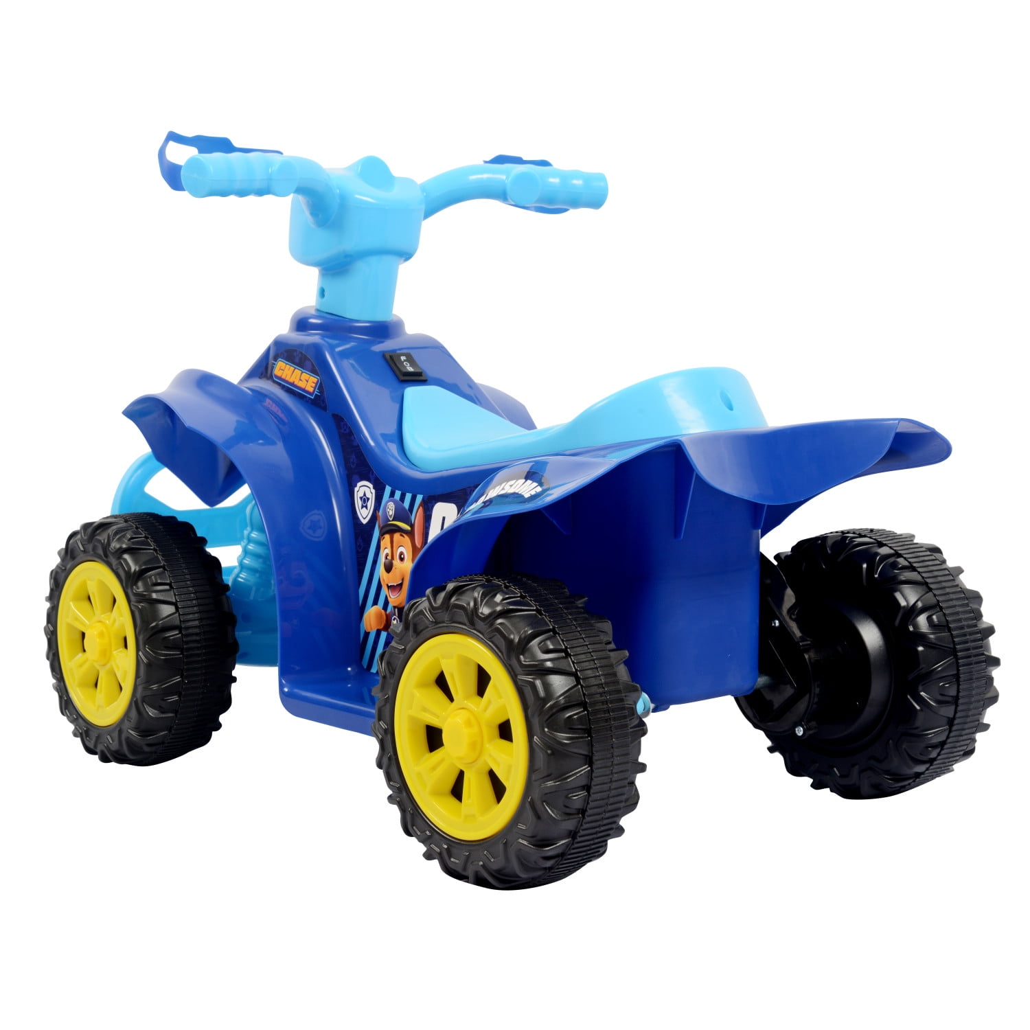 Paw Patrol Chase ATV Quad 6V Battery Powered Ride On for Kids Ages 1.5 Blue Walmart