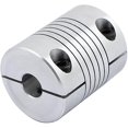 thumbnail image 3 of 8mm To 10mm Shaft Coupling 19mm Length 25mm Diameter Stepper Motor Coupler Aluminum Alloy Joint Connector For 3d Printer Cnc Machine Diy Encoder, 3 of 3